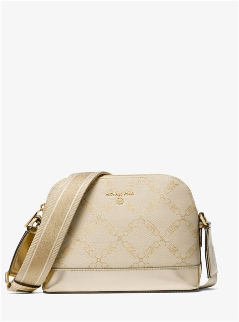 michael kors jacquard crossbody|Jet Set Large Logo Jacquard Crossbody Bag .